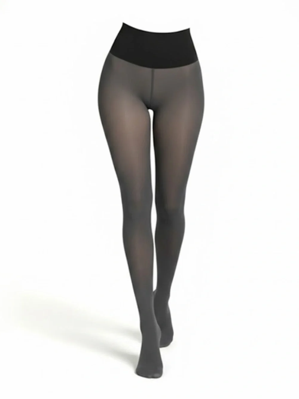 Sheer Black Women's Tights - Sleek High-Waist Hosiery